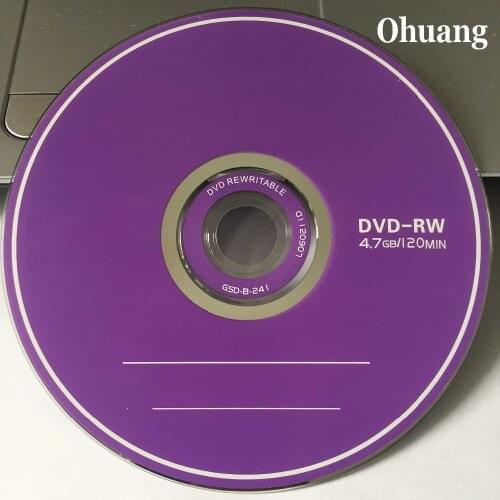 5 discs Grade A X4 4.7 GB Blank Printed DVD RW Disc