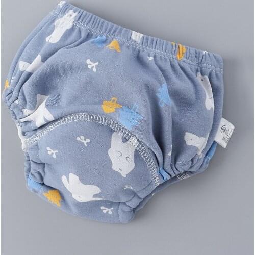 6 Layers Waterproof Reusable Cotton Baby Training Pants Infant Shorts Underwear Cloth Baby Diaper Nappies Panties Nappy Changing