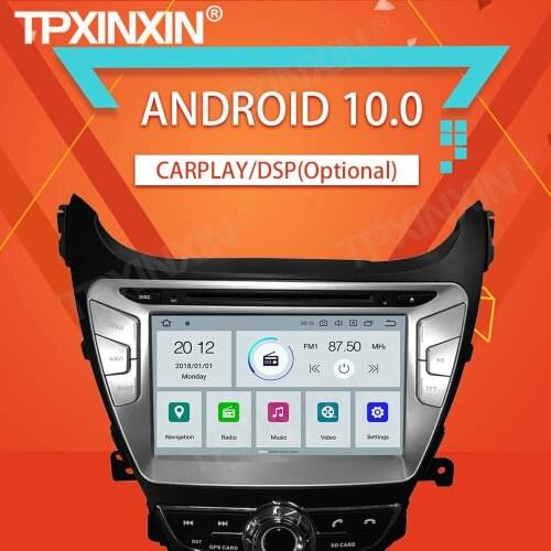 4+64G For Hyundai ELANTRA 2011-2013 Android10.0 Car Stereo Tape Recorder Multimedia video player GPS Navigation HeadUnit
