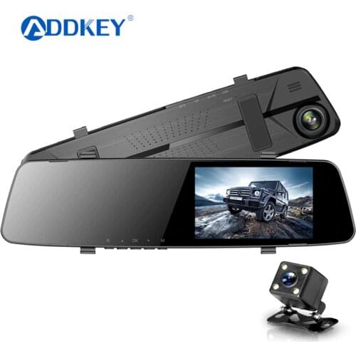 ADDKEY 4.3 Inch Car Dvr Camera Full HD 1080P Automatic Camera Rear View Mirror With DVR And Camera Auto Recorder Dashcam Car DVR