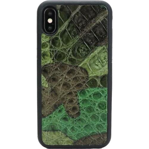 Luxury high quality customized genuine crocodile alligator leather men phone case for iphone X XS Max 7 8 plus protective cover