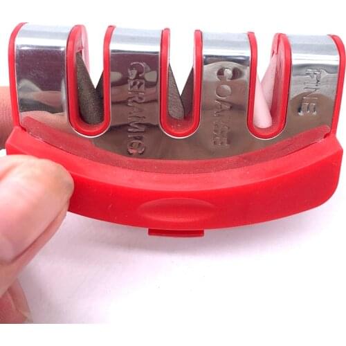 Home 3 segments knife sharpener Grinding head Sharpening Stone Tungsten Diamond Ceramic Grinder kitchen Chef Accessories Tool