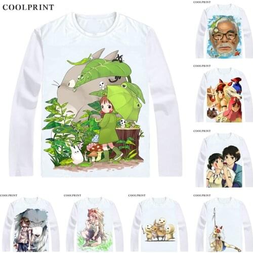 Princess Mononoke T-Shirts Multi-style Long Sleeve Shirts Miyazaki Hayao Mononoke Hime Emishi prince Ashitaka Cosplay Shirt