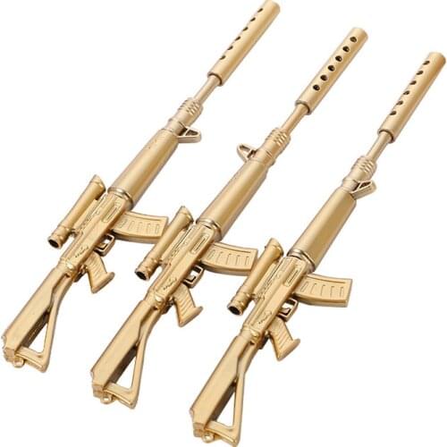 Machine Gun Shape Gel Pen Creative Stationery 0.5mm Writing Novelty Pens Black Ink