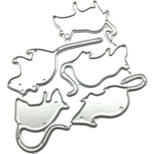 Rat Group Metal Cutting Dies Stencil Scrapbooking DIY Album Stamp Paper Emboss