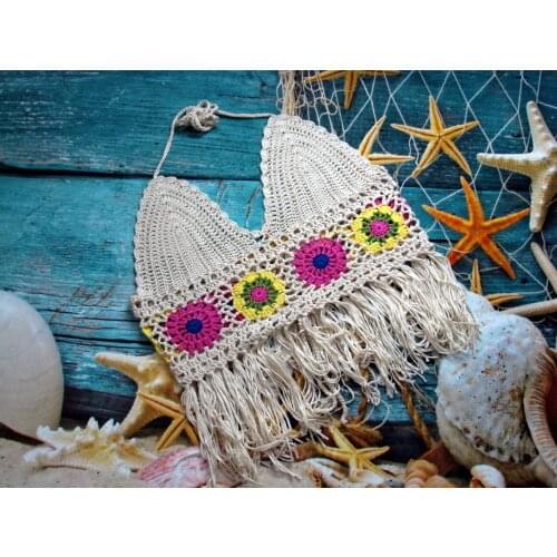 H80&S90 HAND CROCHET SEXY WOMEN TANK LADIES BEACH TOP BIKINI