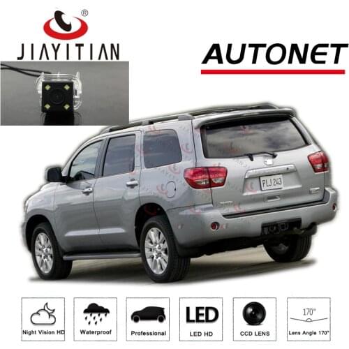 JIAYITIAN rear view camera for Toyota Sequoia II XK60 SR5 V8 2008~2019 2010 2011 2013 Reserve original hole camera backup camera