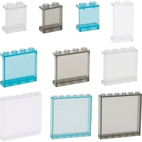 Creator City Transparent Panel Clear Window Wall Pieces Building Blocks Element House Parts Castle Expert MOC Bricks Toy