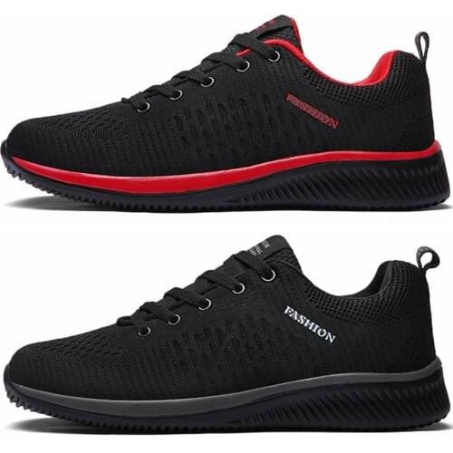 Shoes for Men Summer Mesh Men Sneakers Lace Up Low Top Hollow Footwear Breathable Sale Sport Trainers Zapatillas Hombre