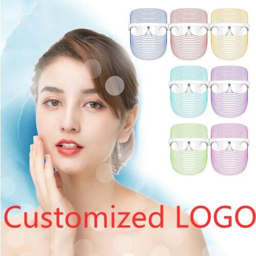 Custom logo LED Light Therapy Face Mask Photon Instrument Anti-aging Anti Acne Wrinkle Removal Skin Tighten Beatuy SPA