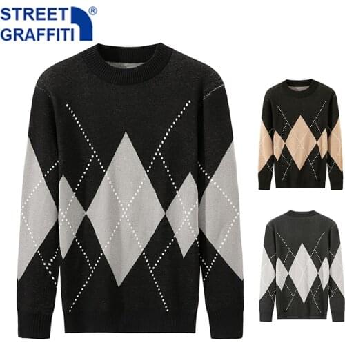 Men Autumn New Casual Cotton Hip Hop Sweater Pullovers Men Spring Fashion O-Neck Knitted Sweater Jumpers Streetwear Sweaters