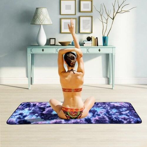 Tie-Dye Printed Soft Non-Slip Yoga Blankets Yoga Pilates Mat Towel Quick Dry Printed Blanket Travel Indoor Sport Fitness