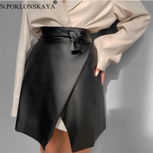 N.POKLONSKAYA High Waist Skirts For Women