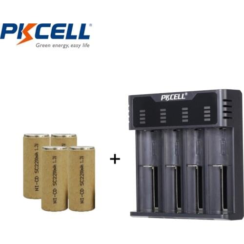 4PC sc 1.2v nicd battery 2200mah NICD Sub C rechargeable batteries for Electric Tool and battery charger for AA AAA SC batteries