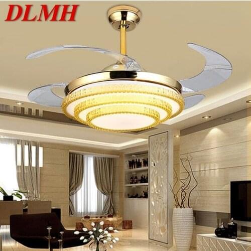 DLMH New Ceiling Fan Light Lamp Without Blade Remote Control Modern Luxury LED For Home Living Room