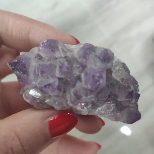 1pcs 40-60g Natural Amethyst Crystal Quartz Drusy Geode Cluster Healing Stone Decoration Ornament Purple Pink Feng Shui Stone