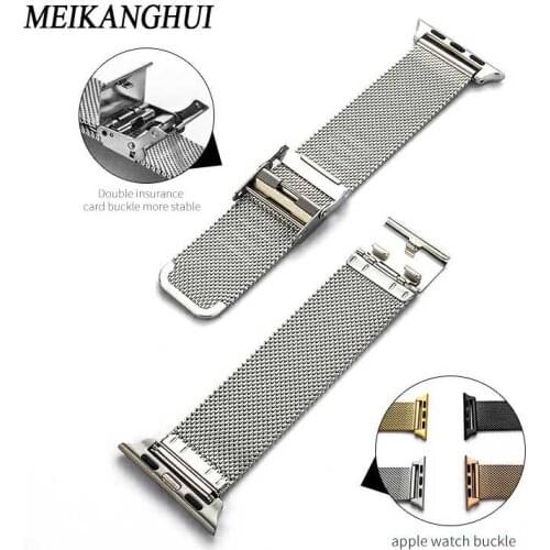Series 3 2 1 Stainless Steel Strap watchband magnet lock Watch Bands for Apple Watch Milanese loop Band for iwatch 38/42mm
