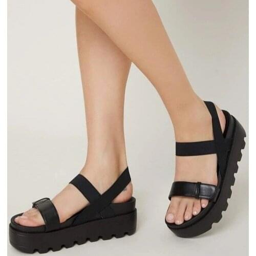 2021 New Sandals Women Summer Shoes Woman Wedges Platform Sandals Fashion Mouth Rome Sandals White Black Women Shoes Designer