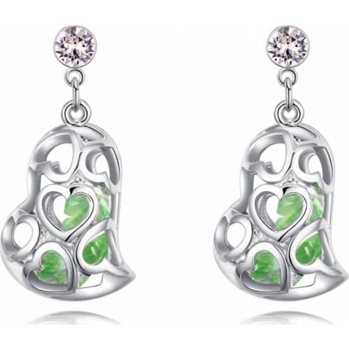 TRACYSWING 4 Colors Real Austrian crystals Stud earrings for women Earrings s New Sale Hot Round Th-130606