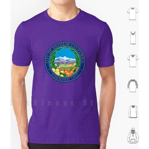 Seal Of Anaheim , California T Shirt DIY Cotton Big Size S-6xl Anaheim La Los Angeles Angelino California Californian