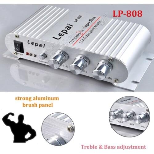 Super bass Hi-Fi Stereo Audio power Amplifier Auto Car Vehicle 12V Home CD PC MP3 2ch output power amplifier 20WX2