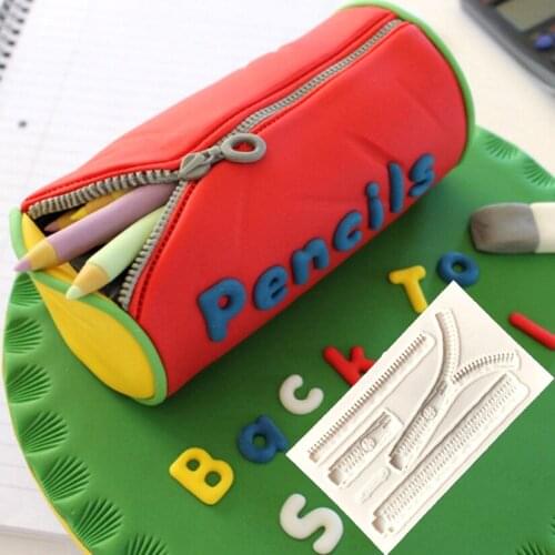Zipper Shape Silicone Fondant Cake Decorating Tools Sugarcraft Cookie Cupcake Chocolate Baking Mold
