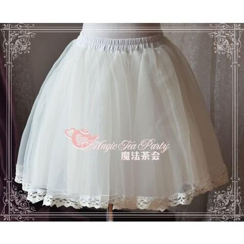 Magic Tea Party White A line Lolita Petticoat Tulle Pettiskirt