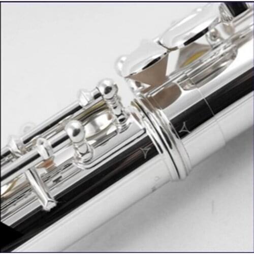 High Quality Silver Flute 211SL Model Musical Instrument Flute 16 Closed C Tuning And E-Key Professional Free Flute Case