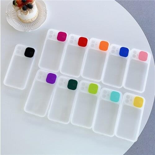 Camera Lens Protection Push Window Case For iPhone 11 Pro 12 Pro Max XS XR X 7 8 Plus SE 2020 Clear Transparent Shockproof Cover