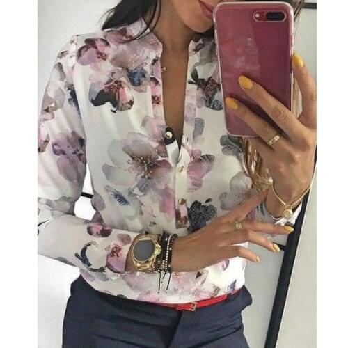 2018 Women Flower Jacket Brand Tops Flower Print Girl Plus Size Casual Zipper Button Thin Bomber Long Sleeves Coat Jackets