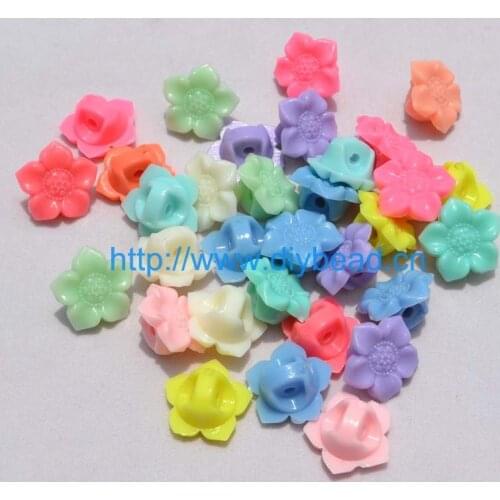 100 pcs/lot shipping free DIY Handcraft Department,Light Color Acrylic Button,17MM Cartoon Flower Clothing Accessories