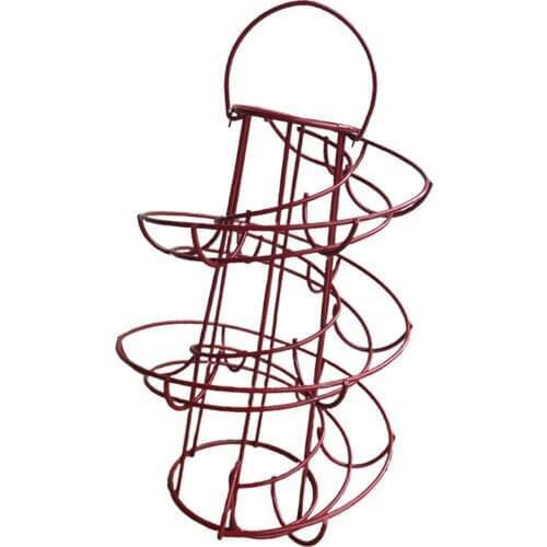 2Pcs 24 Eggs Spiral Egg Skelter Holder Roller Wire Rack Organizer Stand