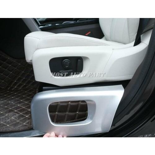 ABS Plastic Chrome Interior Seat Side Cover Frame Trim For Land Rover Range Rover Sport 2018-2019 2pcs Car Decoration Car Trim
