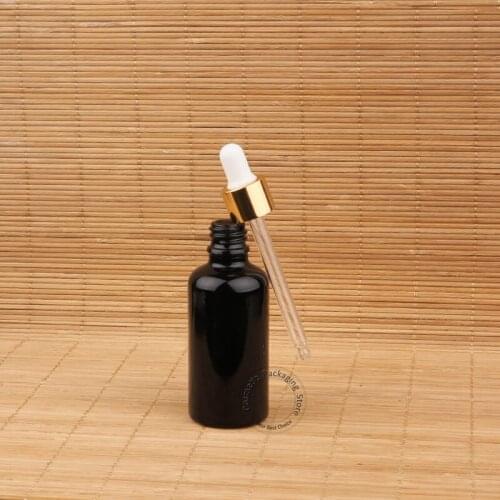 20pcs/Lot High Quality Glass 50ml Essenttial Oil Bottle with Water Gold Dropper Cap Container Vial 50g Empty Refillable Jar