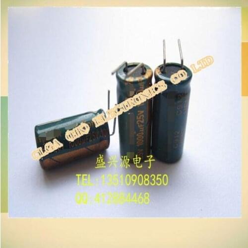 25v1000uf 1000uf25v Taiwan high frequency low electrolytic capacitor volume 10x20 Accuracy: 20