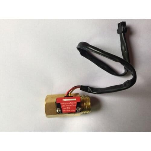 2pcs50mm G1/2 Male Thread Brass Hall Effect Water Flow Sensor Flowmeter 1-25L/Min
