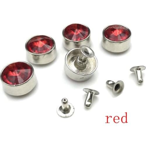 5 Pcs /Lot Alloy Rhinestone Stud Popular Buckle Round Decorative Rivet DIY For Leather Craft Bag Belt Clothes Shoes Accessories