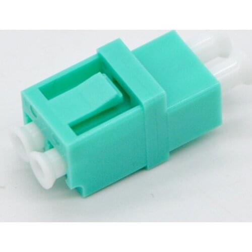 50pcs New LC OM3 Optical Fiber Connector Adapter High-Low Flange Coupler Single Multi-Mode Adapter Free Shipping TO Brazil