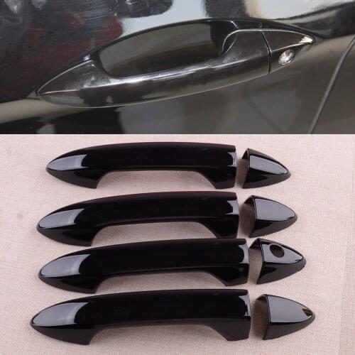8Pcs/Set Car Side Door Handle Cover Trim Glossy Black Without Keyless Hole Fit For Honda Accord 9th 2013 2014 2015 2016 2017