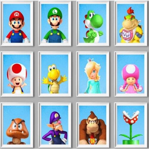 Diy Diamond Painting Art 5D Diamond Embroidery Cross Stitch Kits Super Game Character Mosaic Home Decor Handwork Hobby Gift