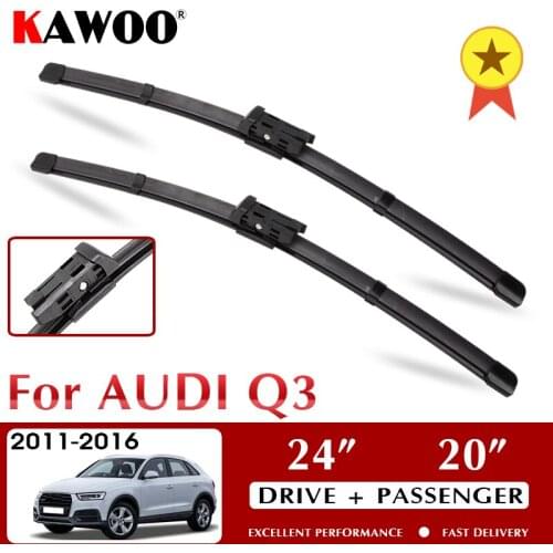 KAWOO Wiper Car Front Wiper Blades for Audi Q3 2011 - 2016 Windshield Windscreen Window Wash 24"+20" LHD RHD Auto Accessories