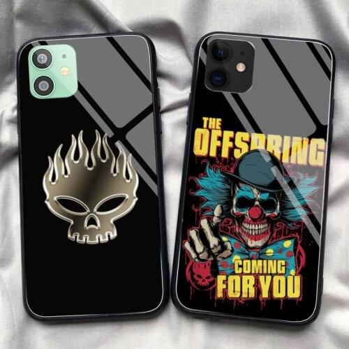 Hrmes The Offspring Phone Case Tempered Glass For iPhone 11 Pro XR XS MAX 8 X 7 6S 6 Plus SE 2020 12 Pro Max Mini case