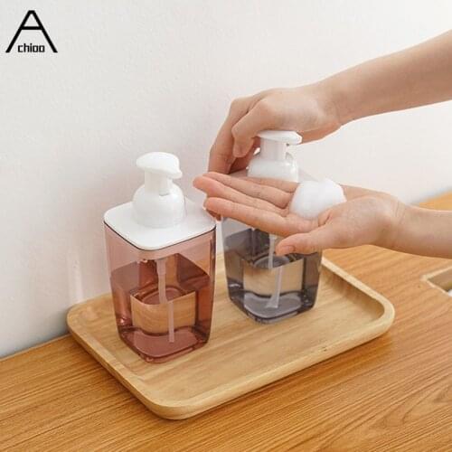 Liquid Soap Dispenser Foam Foaming Pump Bottles Bathroom Empty Plastic Shower Gel Facial Cleanser Empty Bottle 420ML