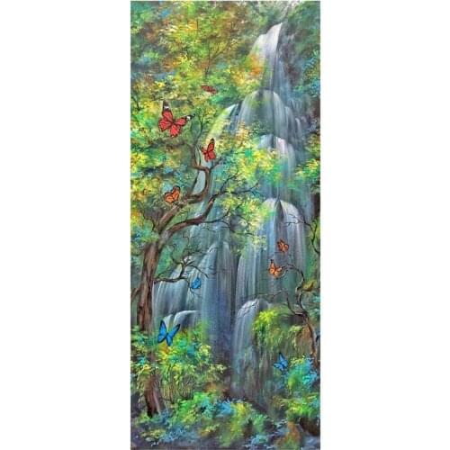 Mountain Waterfall 5D Full Drill Diamond Painting Embroidery Cross Stitch Kits DIY Rhinestone Crystal Home Decor