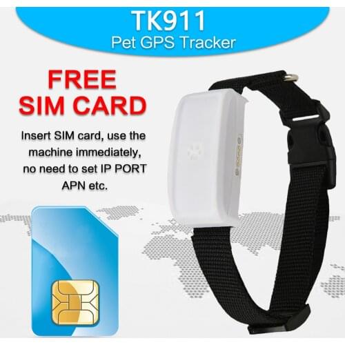 High Quality Waterproof GPS Pets Tracker TK911 GPS GPRS Wifi Cats Dogs Tracker History Route Playback Free APP Realtime Tracking