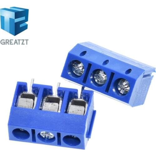 GREATZT 10PCS 3 Pin Screw Terminal Block Connector 5mm Pitch 5.08-301-3P 301-3P 3pin
