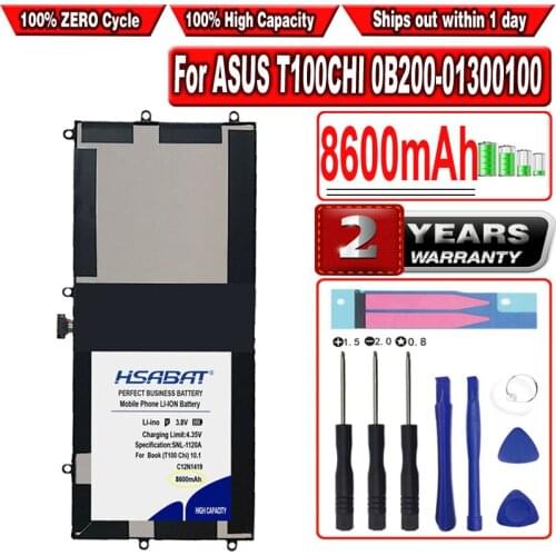 HSABAT 8600mAh C12N1419 C12PMCH Laptop Battery for Asus Transformer Book (T100 Chi) 10.1 Inch,T100 Chi,T100CHI 0B200-01300100