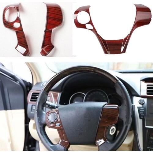 Interior Car Steering Wheel Covers Wood Grain Car Accessories For Toyota Camry 2012 2013 2014 2015 2016
