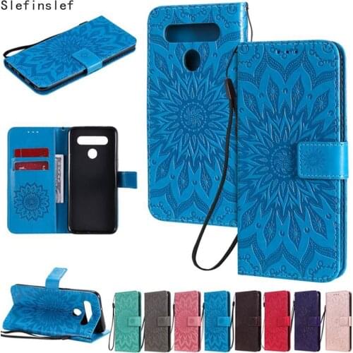 Luxury Flip Leather case For LG K41S K51S K51 K50S K61 Case Flip Wallet case For LG STYLO 6 3D Sun flower Phone cover
