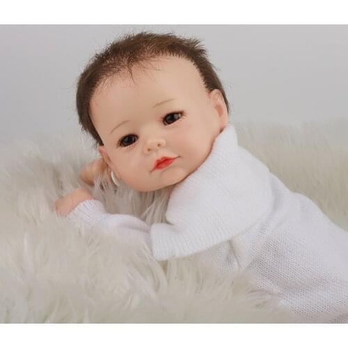 Hoomai New 20 Inch Soft Silicone Reborn Baby Girl Doll 55 cm Lifelike Baby Doll With Fiber Hair Childrens Day Gift Toy